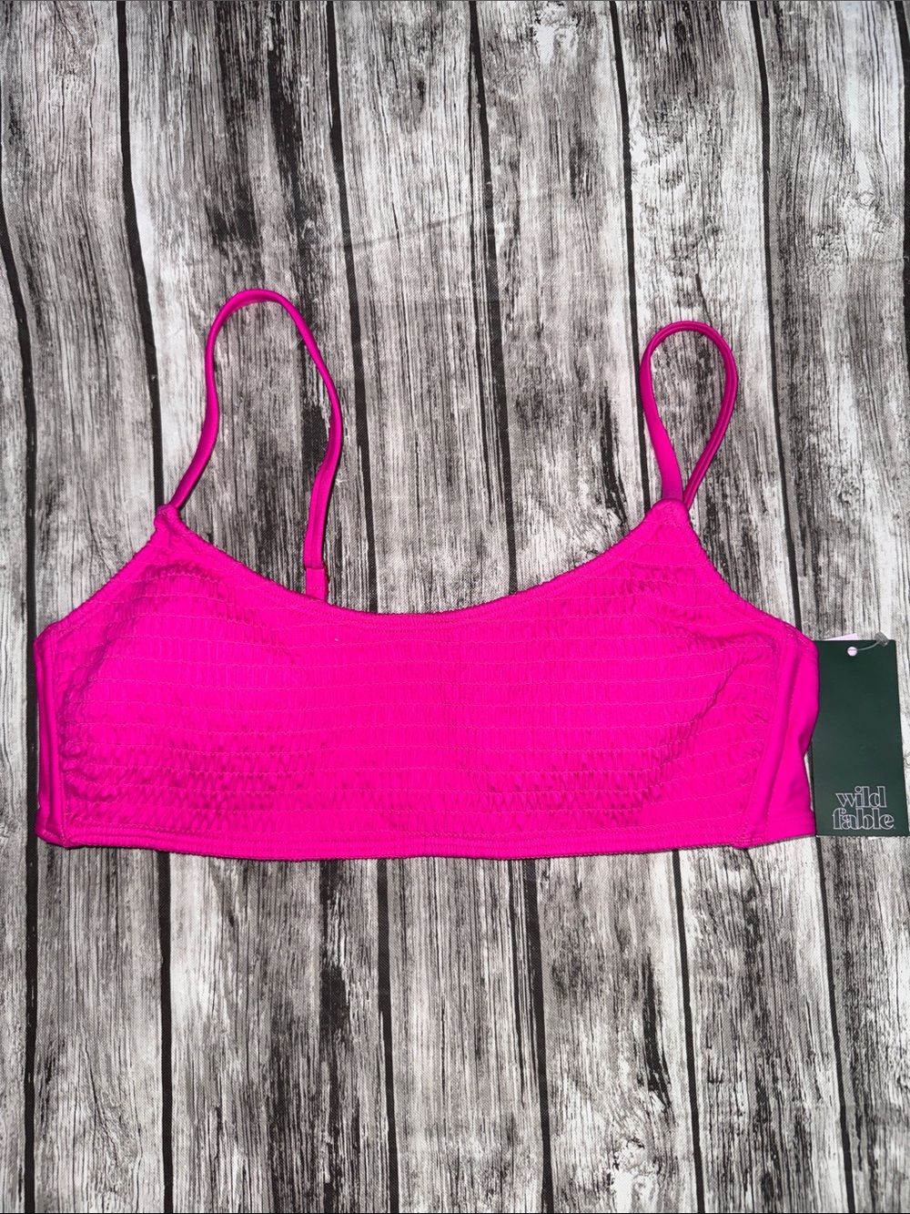 Wild fable Ribbed swim top in pink - Women